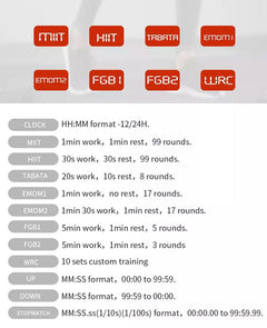 Workout Timer Q10, Orange