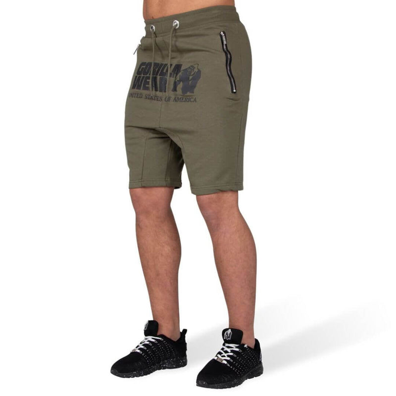 Gorilla Wear Alabama Drop Crotch Shorts Army Green