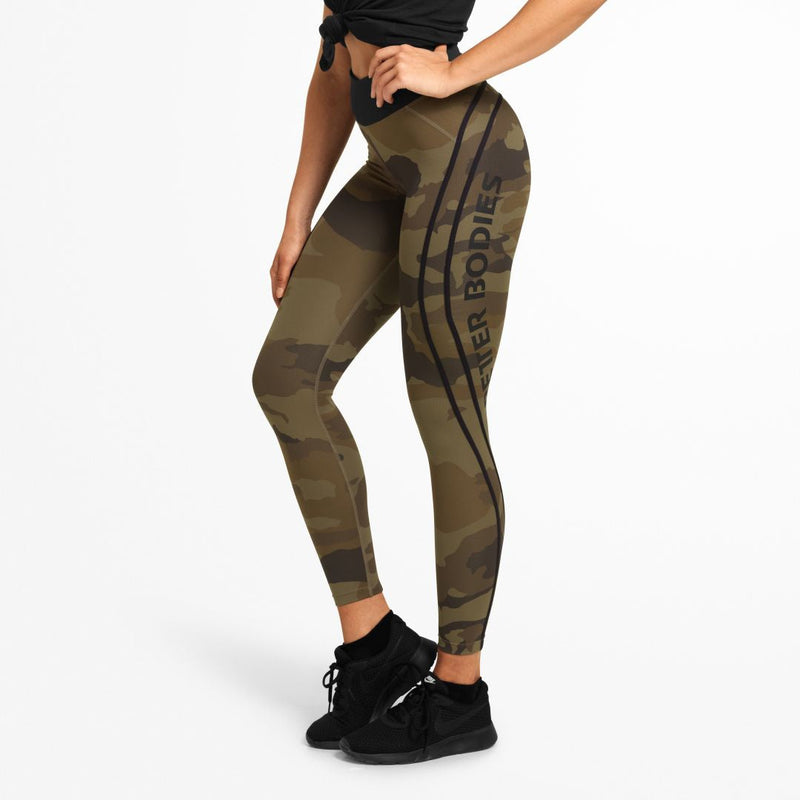 Better Bodies Camo High Tights Dark Green Camo