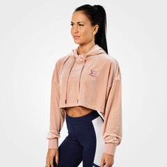 Chrystie Crop Hoodie Peach Beige