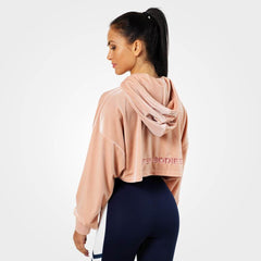 Chrystie Crop Hoodie Peach Beige