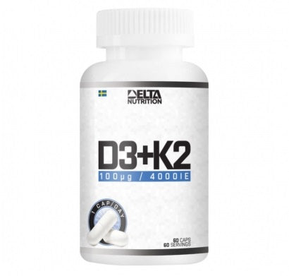 Delta Nutrition Vitamin D3+K2, 90 caps